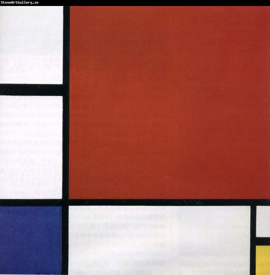 Piet Mondrian Red, blue and yellow composition